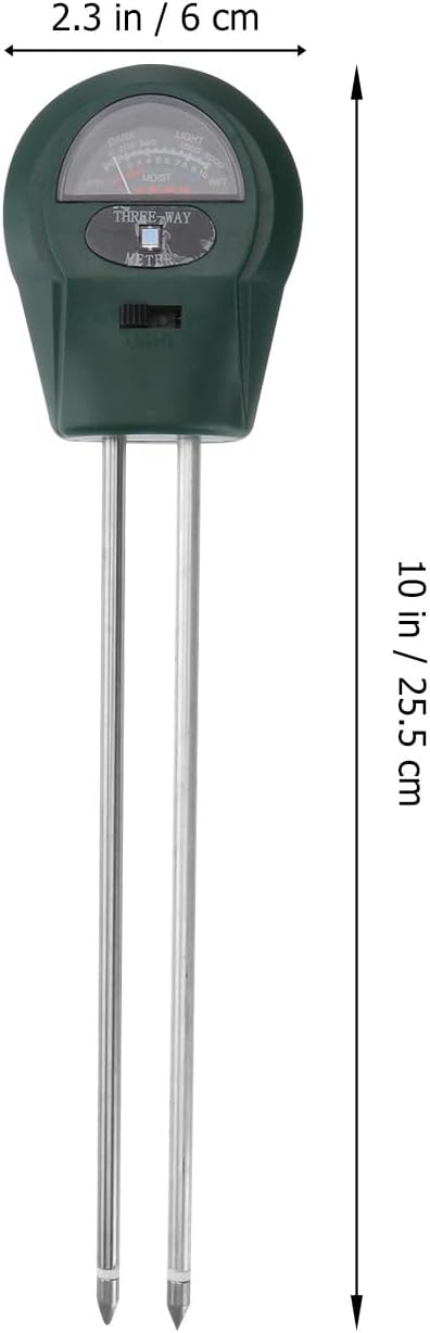 Hemoton 3-in-1 Mini Soil Tester with Moisture Meter and Ph Tester Soil Testing Accessory for Garden Lawn and Indoor Plants and Moisture Measurement