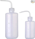 BEADNOVA Squeeze Bottle Plant Watering Can Eye Wash Bottle Squeeze Irrigation Plastic Small Watering Can for Indoor Plants Tattoo (2pcs, 250ml and 500ml)