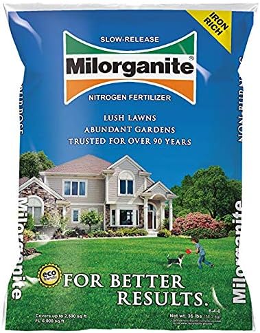 Milorganite 64032 Eco-Friendly Slow-Release Nitrogen Lawn Fertilizer, 32-lbs. - Quantity 20