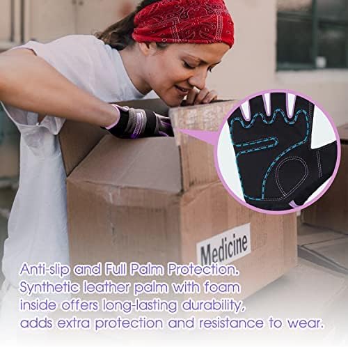 Work Gloves Men Women,Utility Gardening Gloves Touch Screen,Thin Mechanic Working Gloves Pink,Comfortable,Flexible,Fit (X-Small, Purple)
