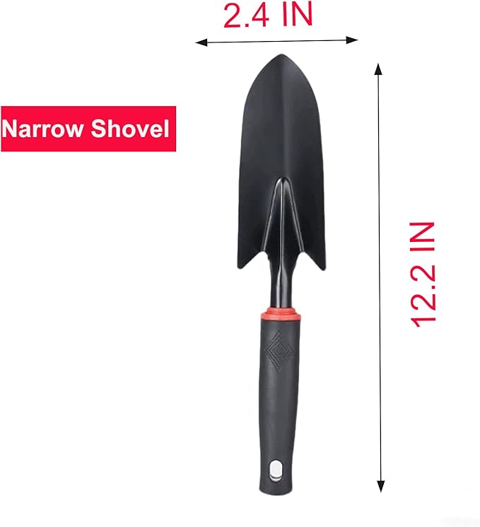 Durable Garden Hand Tools Set (3 Pieces), Non-Slip Soft Grip Design with Trowel, Transplanter & Hand Cultivator, Ideal for Digging, Replanting, Aerating Soil in Home Gardening Tasks