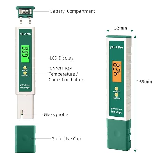Digital pH and TDS Meter Combo, High Accuracy 0.01 Water Quality Tester and 3-in-1 TDS and EC Meter, PPM and µS Meter for Water, Practical Water Testing Kit