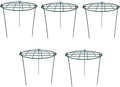 5 Pack 12 x 16 inch Poeny Cage Grow Through Grid Plant Brace Flower Support Rings,Round Metal Plant Stakes Rings, Strong Large Garden Supports for Flowers, Peonies, Rose, Lily