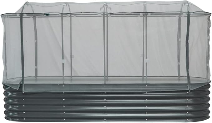 Vego garden 2.0' x 6.5' (6 in 1) Cover Netting System, 35% Shading Rate for Plant Protection, Pest Control Frame Cover Kit, Durable & Heavy-Duty Garden Cover (Garden Beds Not Included)