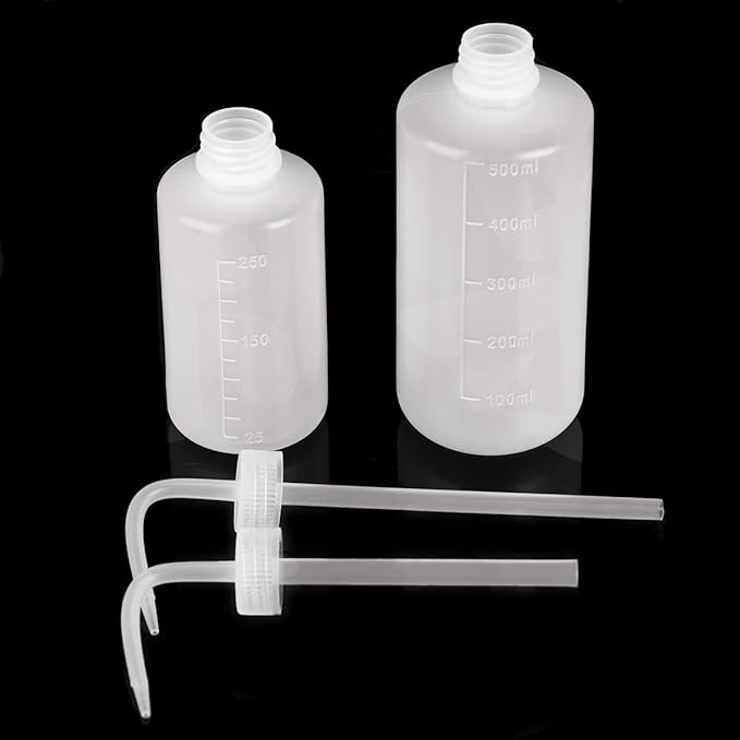 Oubest Squeeze Washing Bottle Succulent Watering Bottle 250ml + 500ml Water Squirt Irrigation Squeeze Sprinkling Can Plastic Wash Plant 2pc