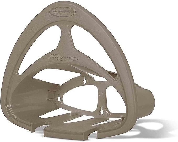 Suncast Hangout HH150 Outdoor Wall Mounted Durable Resin Garden Hose Holder with Accessories Shelf, Designed for 150 Foot Garden Hoses, Taupe, 2 Pack