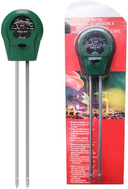 3-in-1 Soil Tester for Plants - Moisture, pH, Light Meter | Professional Soil Test Kit for Indoor/Outdoor Plants, Garden, Lawn, Farm (2 Packs)
