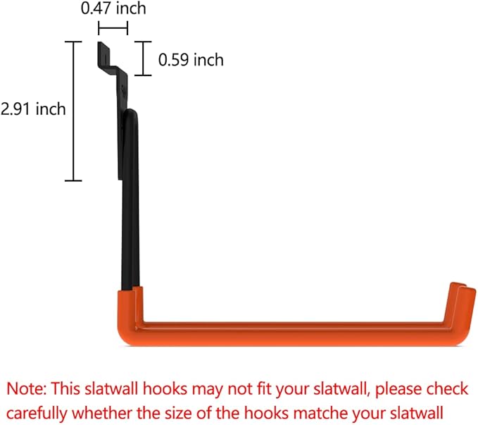 Slatwall Hooks Slatwall Accessories Utility Hooks Garage Storage Tool Organizer Large Heavy Duty Garage Panels Hooks for Ladders Bulk Items
