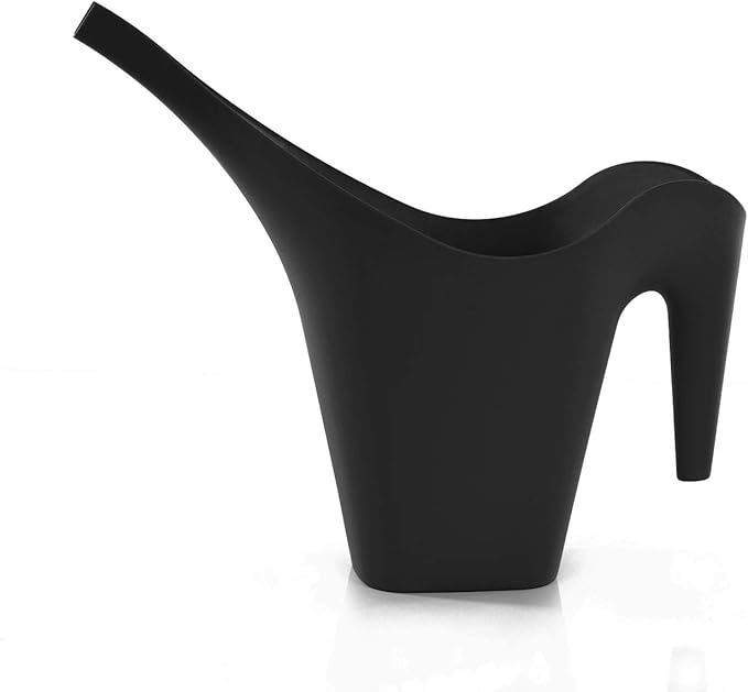 Mintra 1/2 Gallon Plant Watering Can, Long Spout Plastic Water Pitcher for Indoor & Outdoor Use, Durable & Lightweight Water Can for Watering Flowers & Potted Plants, 1 Pack, 2L/68 oz – Black