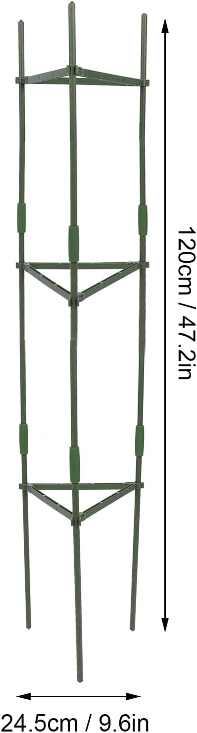 Zerone Tomato Cage, Sturdy Tomato Plant Stakes Support Cages, for Robust Growing, Adjustable Stakes with Multifunctional Usage and Easy Assembly, Suitable for Indoor and Outdoor (120cm)