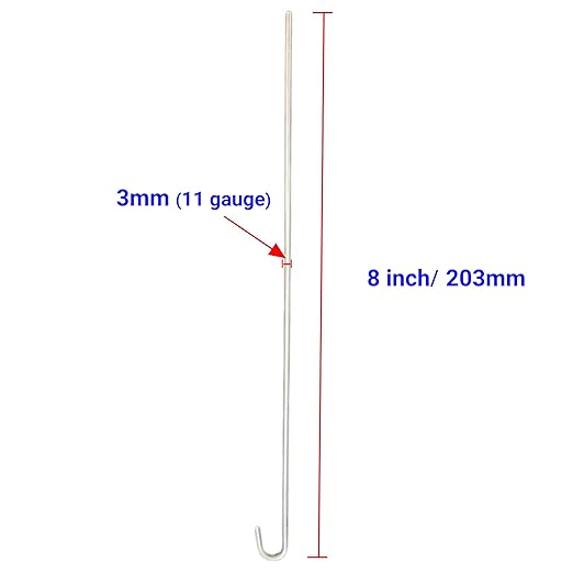 8 inch 100-Pack Chain Link Fence Ties, Heavy Duty 11 Gauge Aluminum Fence Tie Wires, Chain Link Hook Ties Dog Fence Slats for Chain Link Fence, Garden Fence, and Dog Fence Repair