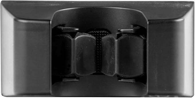 Duck EasyMounts Mop and Broom Holder - Heavy Duty Wall Mount Rack for Home Organization and Storage - No Tool Install - Holds Up to 15 lbs - Black, Pack of 1 Hook & All Hanging Hardware