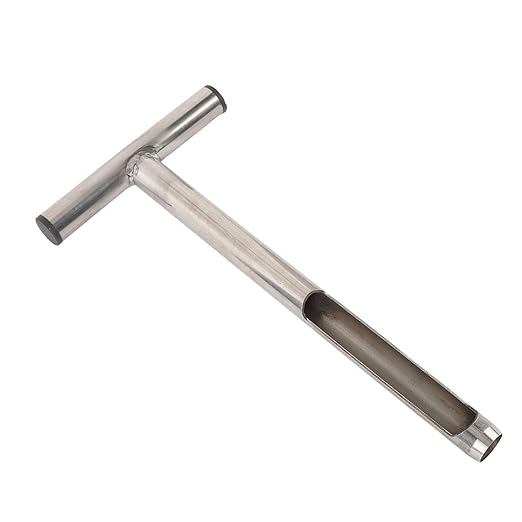 Stainless Steel Soil Sampler | 12in T - Handle Probe for Garden/Lawn/Farm | Portable Soil Test Kit with 2 Reusable Bags | Sturdy Soil Sample Tool