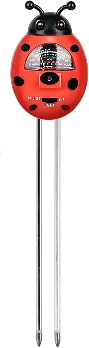 SEIWEI 3-in-1 Soil Tester, Measure Soil Moisture, PH, and Light for Garden, Farm, Lawn, Indoor and Outdoor (No Battery Needed)