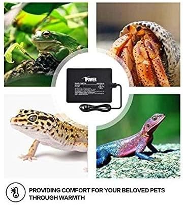 iPower 6x8 Inch Reptile Heat Pad Under Tank Heater, Energy-Efficient & Waterproof Design Terrarium Warmer Mat for Turtles, Lizards, Snakes & Small Pets
