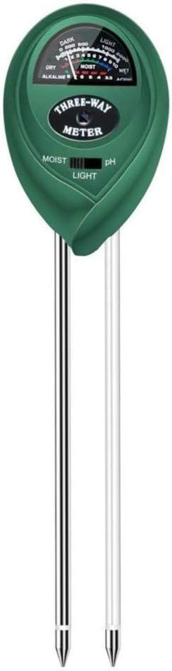 Soil Meter, 3-in-1 Soil Moisture Sunlight pH Tester, No Battery Needed, Soil Hygrometer Moisture Sensor Plant Tester Kits Indoor & Outdoor(Home, Lawn, Garden, Farm)