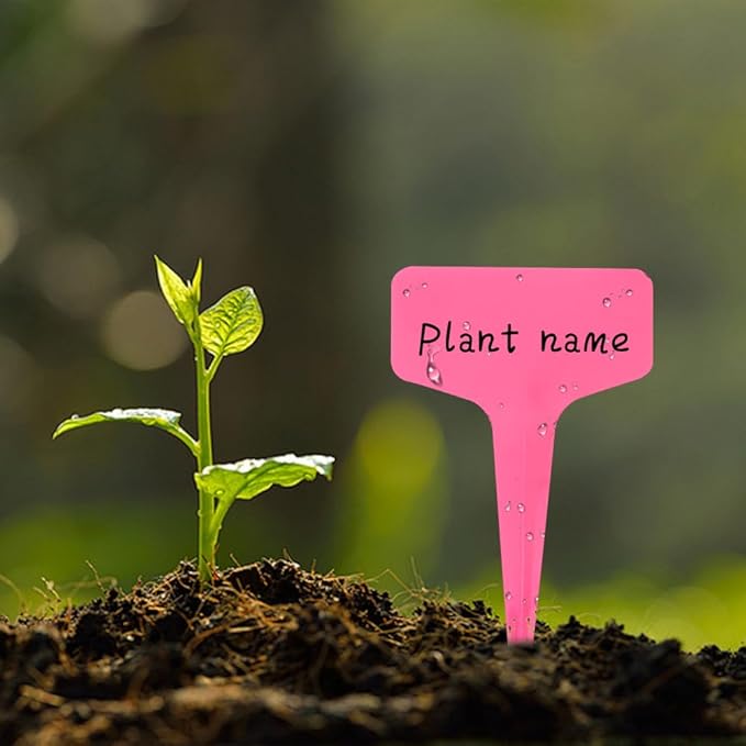 200pcs Plant Labels,Plant Name Tags,Pink Plant Markers,Gardening Supplies,Garden Labels Outdoor Waterproof,Garden Markers,Plastic Plant Labels for Seedlings,Greenhouse Accessories,Plant Nursery