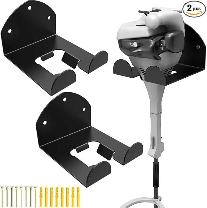 (2 Pack) Garage Organizer Trimmer Rack, Wall Mount Garden Power Tool Hanger Weed Holder,Weed Wacker Wall Rack Garage Tool Organizer for Grass Trimmer, Hedge Trimmer,Garage Tool