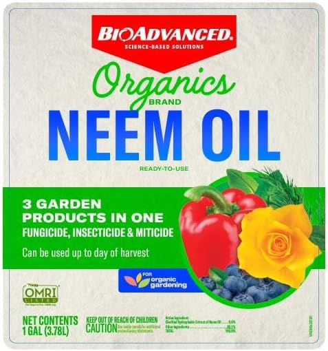 BioAdvanced Organics Brand Neem Oil, Ready-to-Use, 1 Gal
