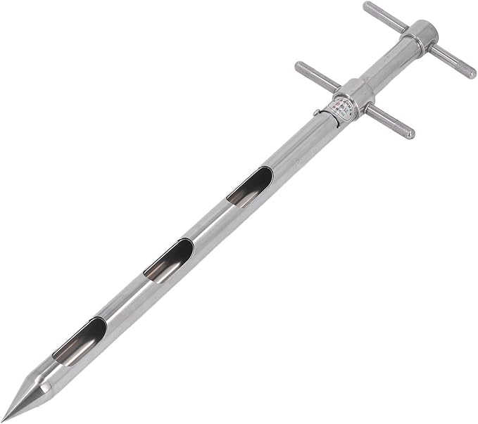 Soil Sampler Probe, Soil Probe Sampling Tool, 304 Stainless Steel Proof 0.54m for Powder, T Handle Soil Test Kits for Soil Sampling Plant Care Lawn Garden Farm