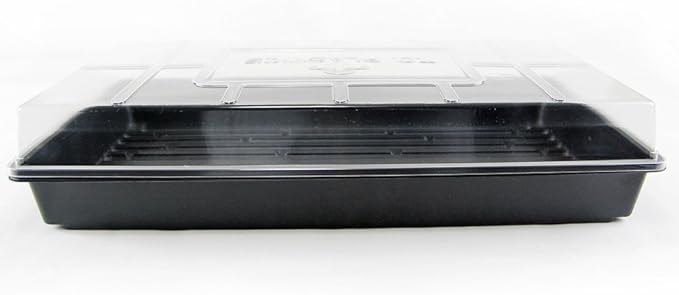 Living Whole Foods Plant Tray Clear Plastic Humidity Domes: Pack of 10 - Fits 10 Inch x 20 Inch Garden Germination Trays - Greenhouse Grow Covers