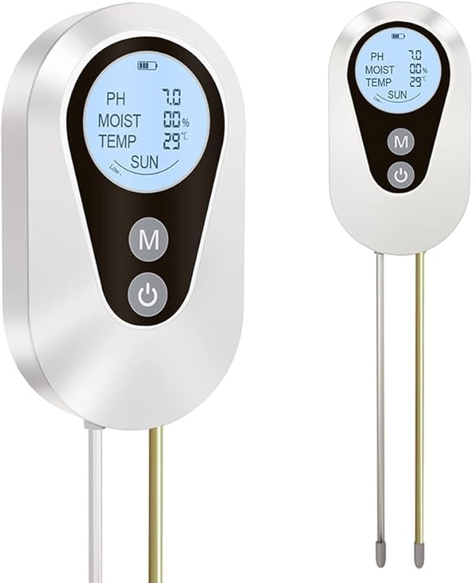 For Garden Lawn and Farm Soil Test Kit 4 in 1 with Soil Moisture Meter PH Meter Temperature and Sunlight Meter