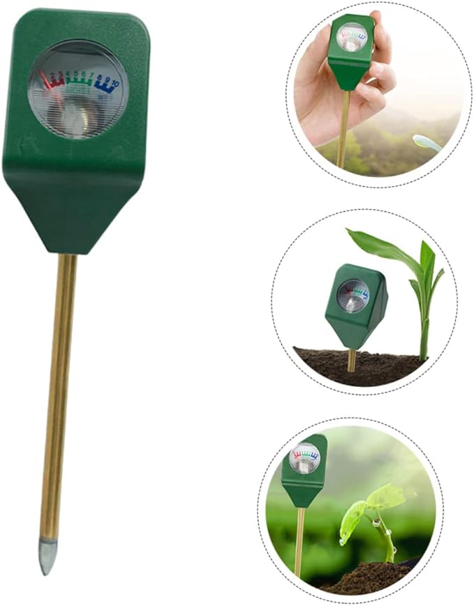 Mikikit 2pcs Mini Soil Moisture Practical Humidity Tester for Gardening Soil Ph and Light Testing No Battery Required Lightweight Single Probe Design for Accurate Readings