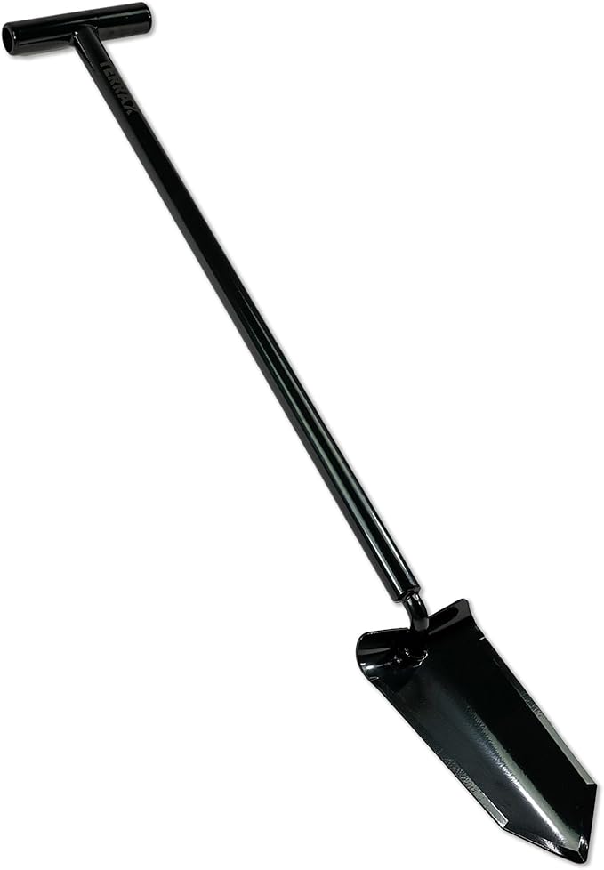TerraX Master Digger - 34" Root/Sod Cutting Shovel with 6" T-Handle - Ideal for Landscaping, Gardening, Metal Detecting, and Gold Prospecting
