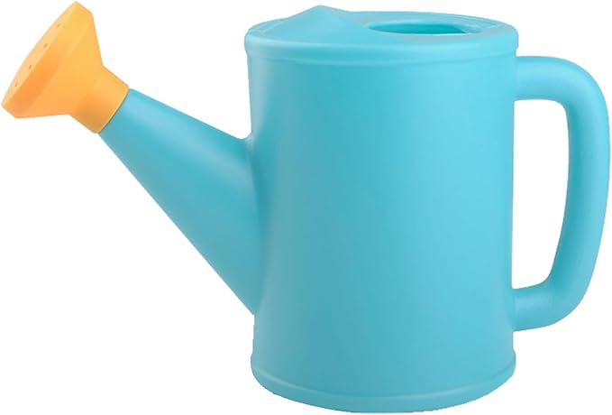 Kids Watering Can - 700ml Small Plastic Watering Pot for Indoor Plants, Garden Flowers & Succulents - Lightweight Children Garden Tool with Detachable Nozzle (Blue)