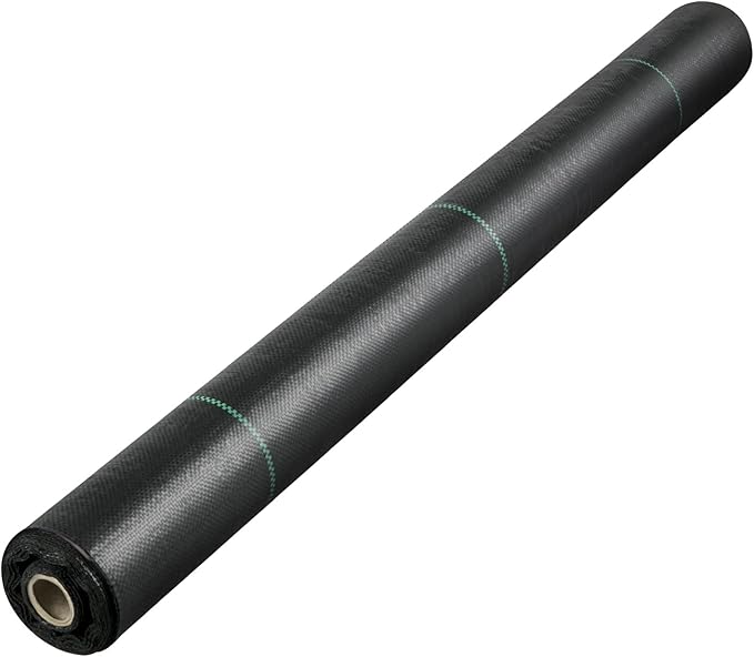 Happybuy Weed Barrier Landscape Fabric, 6 x 250 ft, 4.1 Oz Premium Woven Ground Cover, Heavy Duty PP Material & Easy Setup, Weed Control for Outdoor Garden, Lawn, Driveway, Black