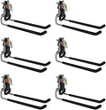 Rubbermaid Fast Track Wall Mounted Garage Storage Utility Multi Hook For Tools, Rope, and More, Supports Up to 50 Pounds Each (6 Pack)