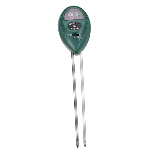 Toyvian 3-in-1 Soil Tester for Garden and Lawn Dual Probe Humidity pH and Light Checker Accurate Soil Test Kit for Use