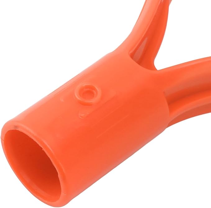 Fdit Gardening Shovels,Spade Handle Plastic 32mm Inner Diameter D Grip Handle Shovel Handle Replacement for Snow Shovel Digging Raking (Orange)