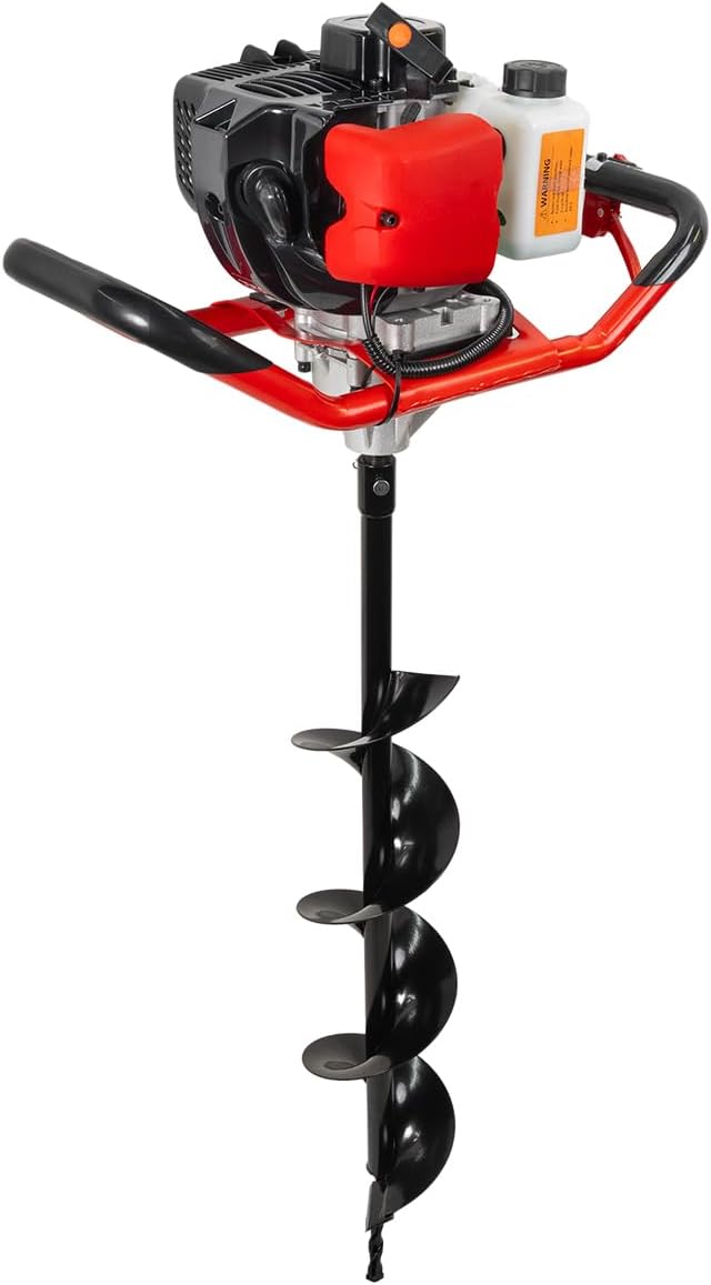 XtremePowerUS 52CC 2-Stroke Gas Powered Earth Auger, Post Hole Digger with 6" Digger Auger Bit, EPA Certified Heavy Duty Fence Post Hole Drill for Garden, Farm, Tree Planting