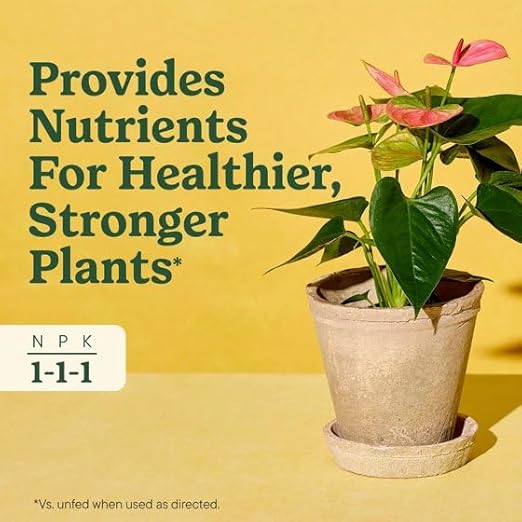 Miracles-Grows Indoor Plant Food for All Plants, Liquid Fertilizer, Instant Nutrition, Houseplants, Flowers, Vegetables, Herbs, 8 fl oz, 1 Pack