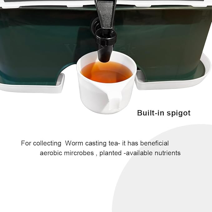 The Original VermiHut® Plus 5-Tray Worm Composter – Black | Indoor & Outdoor Vermicomposting Bin | Sustainable Design for Food Waste Recycling