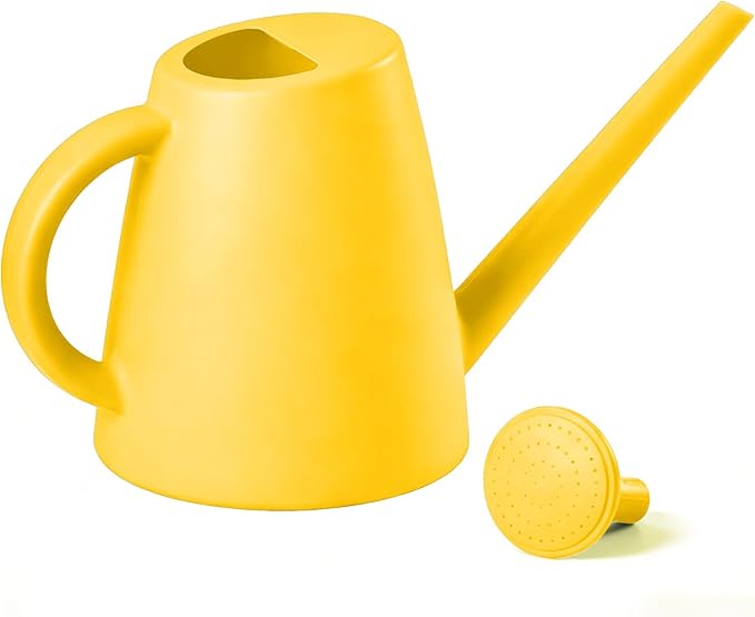 Indoor and Outdoor Watering Can - Long Spout -1/2 Gallon (64oz) - Yellow