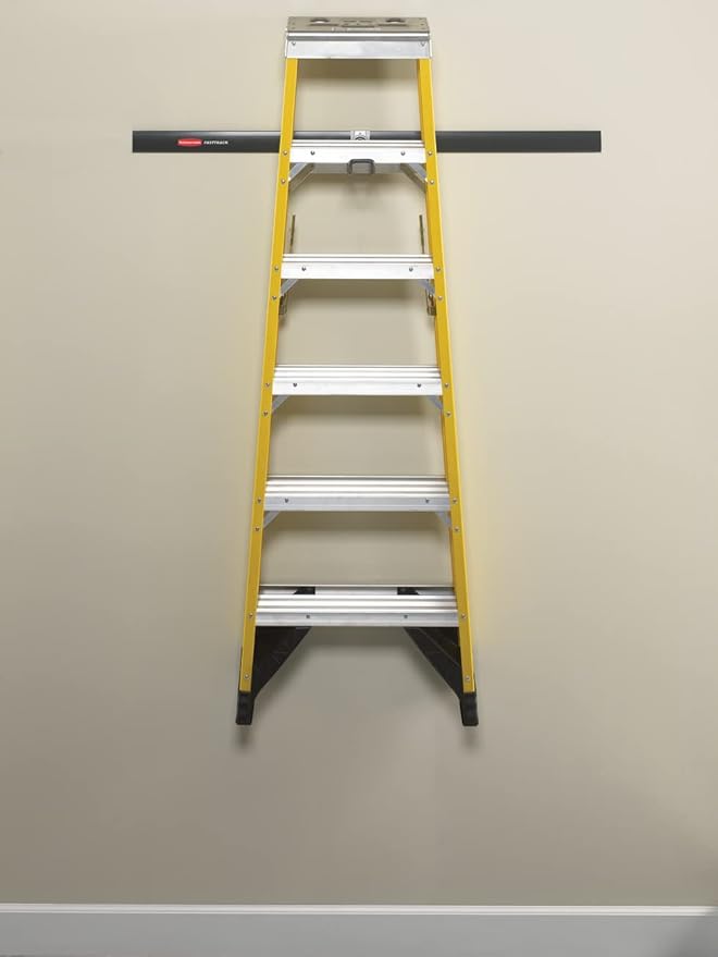 Rubbermaid FastTrack Ladder Hook Garage Wall/Ladder Hanger Wall Mount and Heavy Duty Organization for Home/Garage/Wall/Shed
