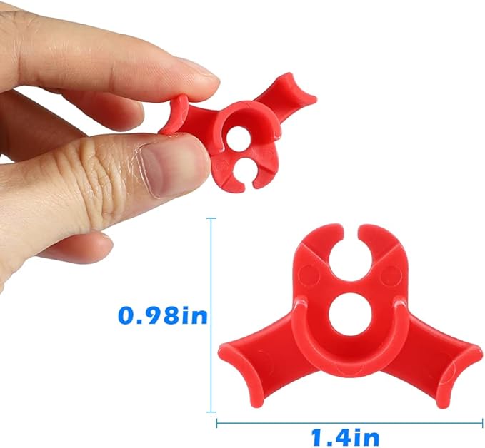 60 Pack Plant Bender Angle Adjustable Plant Training Clips Low Stress Training Clips 90 Degrees Plant Stem(Circle Style,Red)