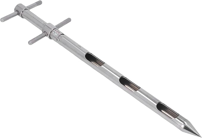 Soil Sampler Probe, Soil Probe Sampling Tool, 304 Stainless Steel Proof 0.54m for Powder, T Handle Soil Test Kits for Soil Sampling Plant Care Lawn Garden Farm