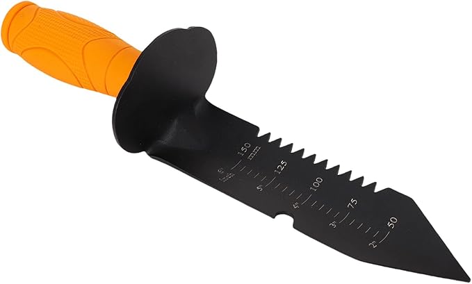 WALFRONT Heavy Duty Serrated Digger, Alloy Steel Gardening Tool with Ergonomic Handle, for Excavation and Planting Projects