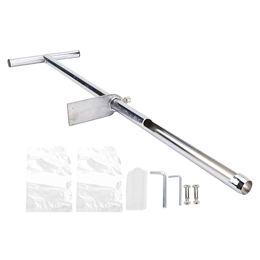 Soil Probe 35 Inch with 2 Bags, Soil Test Kits, T Handle Soil Sampler Probe Rod with Pedal, for Lawn Plant Garden Farm Soil Sampling