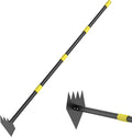 Heavy Duty Garden Hoe, 60" Adjustable Length Long Handle Hoe Garden Tool Weeding Tool for Grass Removal, Lawn Care, Soil Loosening & Cultivating