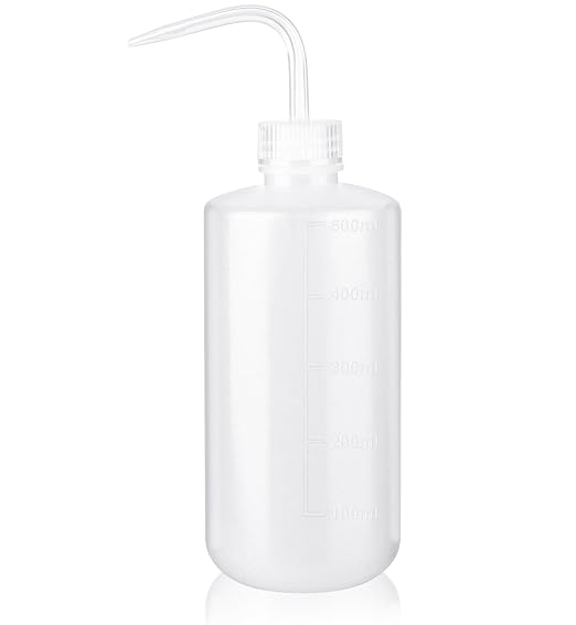 Valchoose LDPE Economy Narrow Mouth Squeeze Medical Lab Plastic Safety Squeeze No Spill Bend Mouth Watering Cans (500ml / 16oz / 1 Bottle)