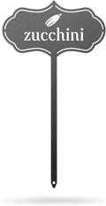 RealSteel - Seed & Plant Markers - Indoor/Outdoor Herb Garden Stakes - Elegant Fruit/Vegetable Seed Labels - Durable Plant Tags for Pots - Classy Design for Farmhouse/Greenhouse (Zucchini)