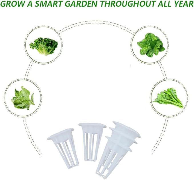 Square Grow Baskets Replacement Compatible with iDOO IG201 Hydroponics Growing System, Seed Pod Baskets for Indoor Herb Garden, Plant Grow Containers Fit Square Grow Sponges, 50 Pack, White