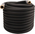 Heavy Duty Premium Garden Hose 150ft x 3/4", 300PSI Working, 1000PSI Burst, Hybrid Rubber Water Hose with Transparent Swivel Handle - Hot/Cold Water - Five Layered Braiding with Brass fittings (Black)
