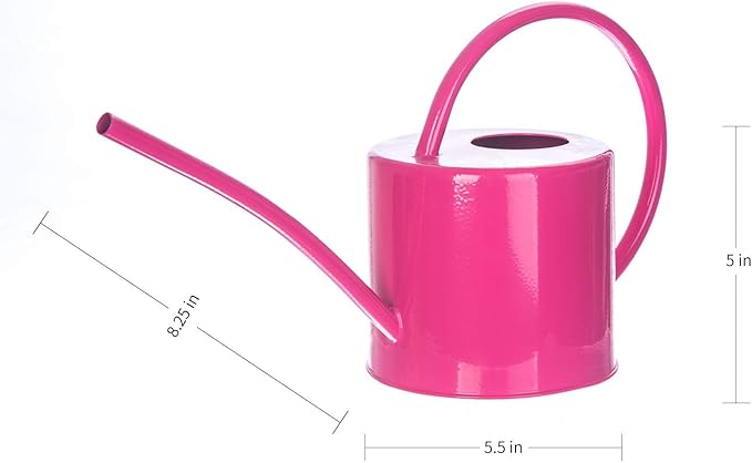 51 Ounce/1.5L Watering Can for Indoor and Outdoor Plants - Long Spout Water Can for Garden, Flower, House Plants, Decorative Watering Can(Rose)