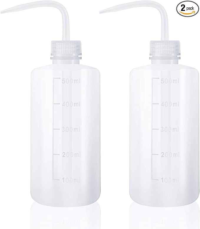 Oubest Squeeze Washing Bottle Succulent Watering Bottle 500ml Water Squirt Irrigation Squeeze Sprinkling Can Plastic Wash Plant 2pc