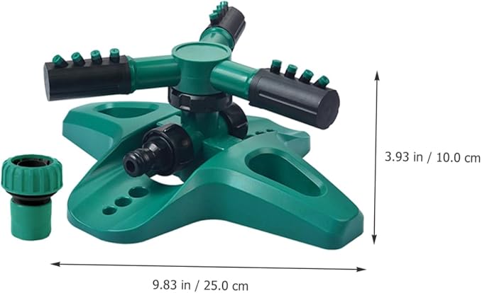 Automatic Lawn Sprinkler 360 Rotary Irrigation System with Ground Stake for Garden and Vegetable Watering Durable Lawn Sprinkler for Efficient Yard Irrigation